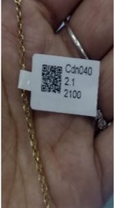 CADENA ROLO DE 50 CM EN ORO 18 KILATES